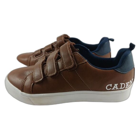Wonder Nation NWOT Boys 5 Caden Shoe. Brown. Three Strap Closure................ - Picture 1 of 12